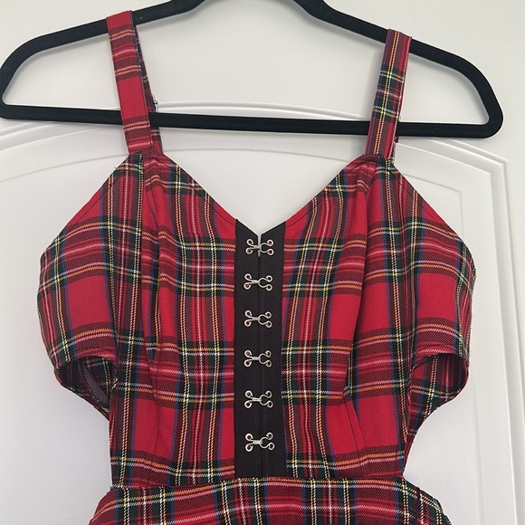 NWT Tripp NYC Red Plaid Mini Dress Sz M - Picture 3 of 10